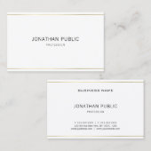 Professionele, moderne, elegante Gold Striped Clea Visitekaartje (Voorkant / Achterkant)