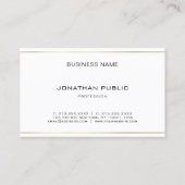 Professionele, moderne, elegante Gold Stripes Eenv Visitekaartje (Achterkant)