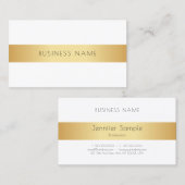 Professionele, moderne, elegante Gold White-Sjablo Visitekaartje (Voorkant / Achterkant)