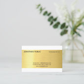 Professionele, moderne elegante goudvormig klein L Visitekaartje (Staand voorkant)