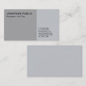 Professionele moderne elegante grijze vlek visitekaartje (Voorkant / Achterkant)
