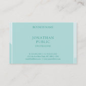 Professionele Moderne Elegante Groene Eenvoudige S Visitekaartje (Achterkant)