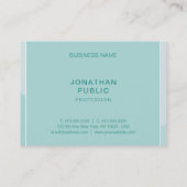 Professionele Moderne Elegante Groene Eenvoudige S Visitekaartje (Achterkant)