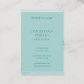 Professionele Moderne Elegante Groene Eenvoudige S Visitekaartje (Achterkant)