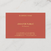 Professionele Moderne Elegante Kleuren Premium Sil Visitekaartje (Achterkant)