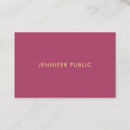 Professionele Moderne Elegante Kleuren Premium Sil Visitekaartje (Voorkant)