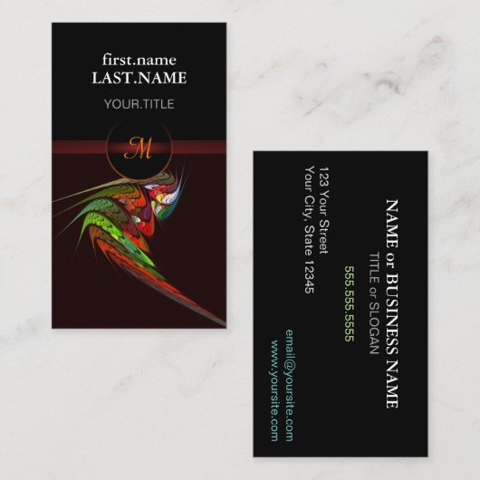 Professionele moderne elegante koele kameleon visitekaartje (Voorkant / Achterkant)