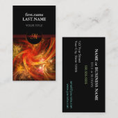 Professionele moderne elegante koele vuurstorm visitekaartje (Voorkant / Achterkant)