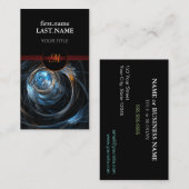 Professionele moderne elegante komkommerwereld visitekaartje (Voorkant / Achterkant)