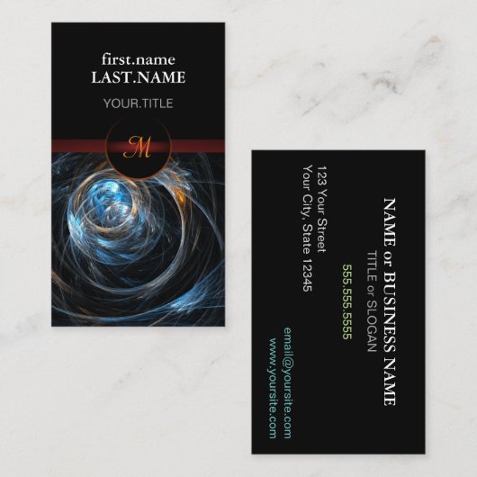 Professionele moderne elegante komkommerwereld visitekaartje (Voorkant / Achterkant)