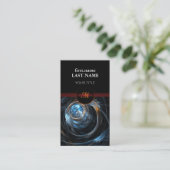 Professionele moderne elegante komkommerwereld visitekaartje (Staand voorkant)