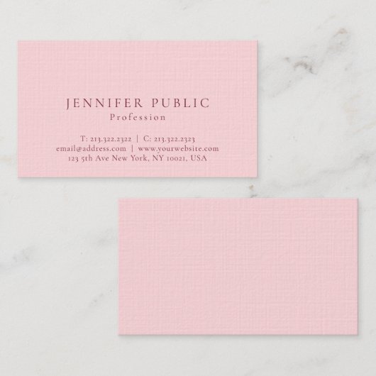 Professionele moderne elegante luxe premium linnen visitekaartje (Voorkant / Achterkant)