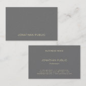 Professionele Moderne Elegante Minimalistische Lux Visitekaartje (Voorkant / Achterkant)