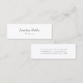 Professionele moderne elegante minimalistische Sja Mini Visitekaartje (Voorkant / Achterkant)