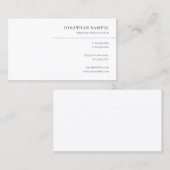 Professionele moderne elegante minimalistische Sja Visitekaartje (Voorkant / Achterkant)