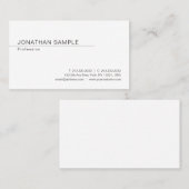 Professionele moderne elegante minimalistische tre visitekaartje (Voorkant / Achterkant)