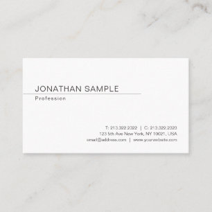 Professionele moderne elegante minimalistische tre visitekaartje