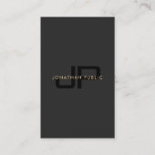 Professionele Moderne Elegante Monogram Initiaal Visitekaartje (Voorkant)