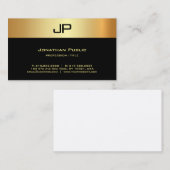 Professionele Moderne Elegante Monogram Luxe Zijde Visitekaartje (Voorkant / Achterkant)