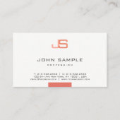 Professionele moderne, elegante monogrammen Sjablo Visitekaartje (Achterkant)