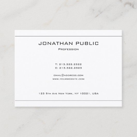 Professionele, moderne, elegante ontwerprendy visitekaartje (Voorkant)