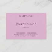 Professionele Moderne Elegante Paarse Sjabloon Een Visitekaartje (Achterkant)