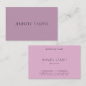 Professionele Moderne Elegante Paarse Sjabloon Een Visitekaartje (Voorkant / Achterkant)