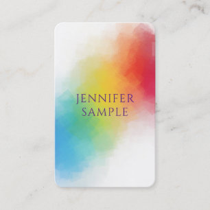 Professionele moderne elegante regenboogkleuren - visitekaartje