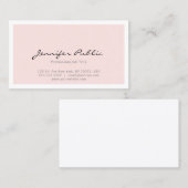 Professionele moderne, elegante roze vlakte visitekaartje (Voorkant / Achterkant)