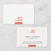 Professionele moderne, elegante Sjabloon van het M Visitekaartje (Voorkant / Achterkant)