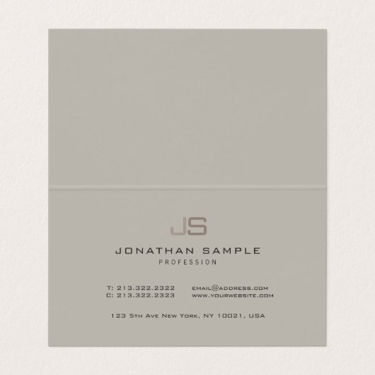 Professionele moderne, elegante Sjabloon van het M Visitekaartje (Binnenkant ongevouwen)