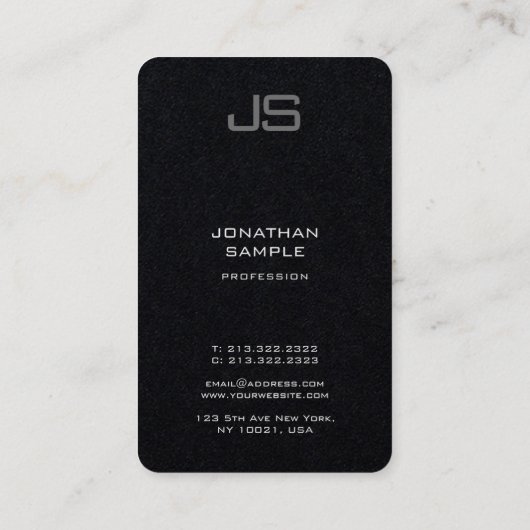 Professionele moderne, elegante Sjabloon van het M Visitekaartje (Achterkant)