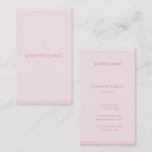 Professionele moderne elegante trendkleuren Sjablo Visitekaartje (Voorkant / Achterkant)