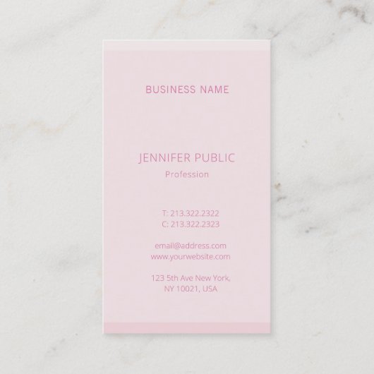 Professionele moderne elegante trendkleuren Sjablo Visitekaartje (Achterkant)