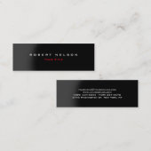 Professionele, moderne elegante trendy uniek mini visitekaartje (Voorkant / Achterkant)
