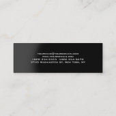 Professionele, moderne elegante trendy uniek mini visitekaartje (Achterkant)