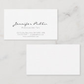 Professionele Moderne Elegante Witte Eenvoudige Vl Visitekaartje (Voorkant / Achterkant)