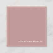 Professionele, moderne, elegante zijderoute afwerk vierkante visitekaartje (Voorkant)