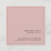 Professionele, moderne, elegante zijderoute afwerk vierkante visitekaartje (Achterkant)