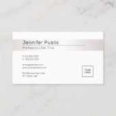 Professionele, moderne, elegante, zilveren Sjabloo Visitekaartje (Achterkant)