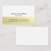 Professionele Moderne Elegante Zwart en Gouden Ste Visitekaartje (Voorkant / Achterkant)