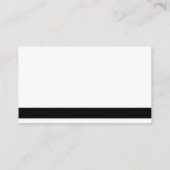 Professionele moderne elegante zwart-wit schoon visitekaartje (Achterkant)