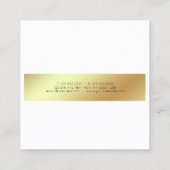 Professionele moderne, elegante zwarte gouden vorm vierkante visitekaartje (Achterkant)