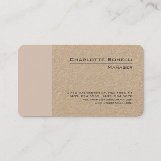 Professionele, moderne en minimale beeldprijs visitekaartje (Voorkant)