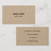 Professionele Moderne Evenementenplanner Beige 202 Visitekaartje (Voorkant / Achterkant)