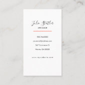 Professionele moderne Floral Life Coach Counseling Visitekaartje (Achterkant)