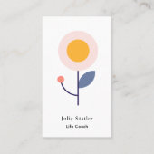 Professionele moderne Floral Life Coach Counseling Visitekaartje (Voorkant)