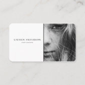 Professionele moderne foto met QR-code Visitekaartje (Voorkant)