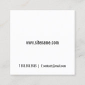 Professionele moderne fotograaf vierkante visitekaartje (Achterkant)