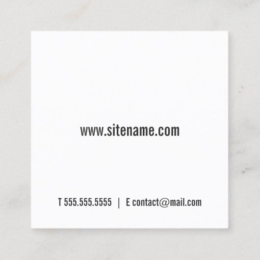 Professionele moderne fotograaf vierkante visitekaartje (Achterkant)